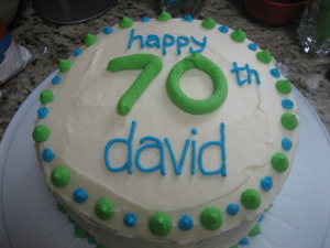 70th Birthday Cake - Top