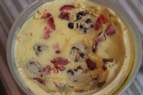 Strawberry Cookie Dough Ice Cream