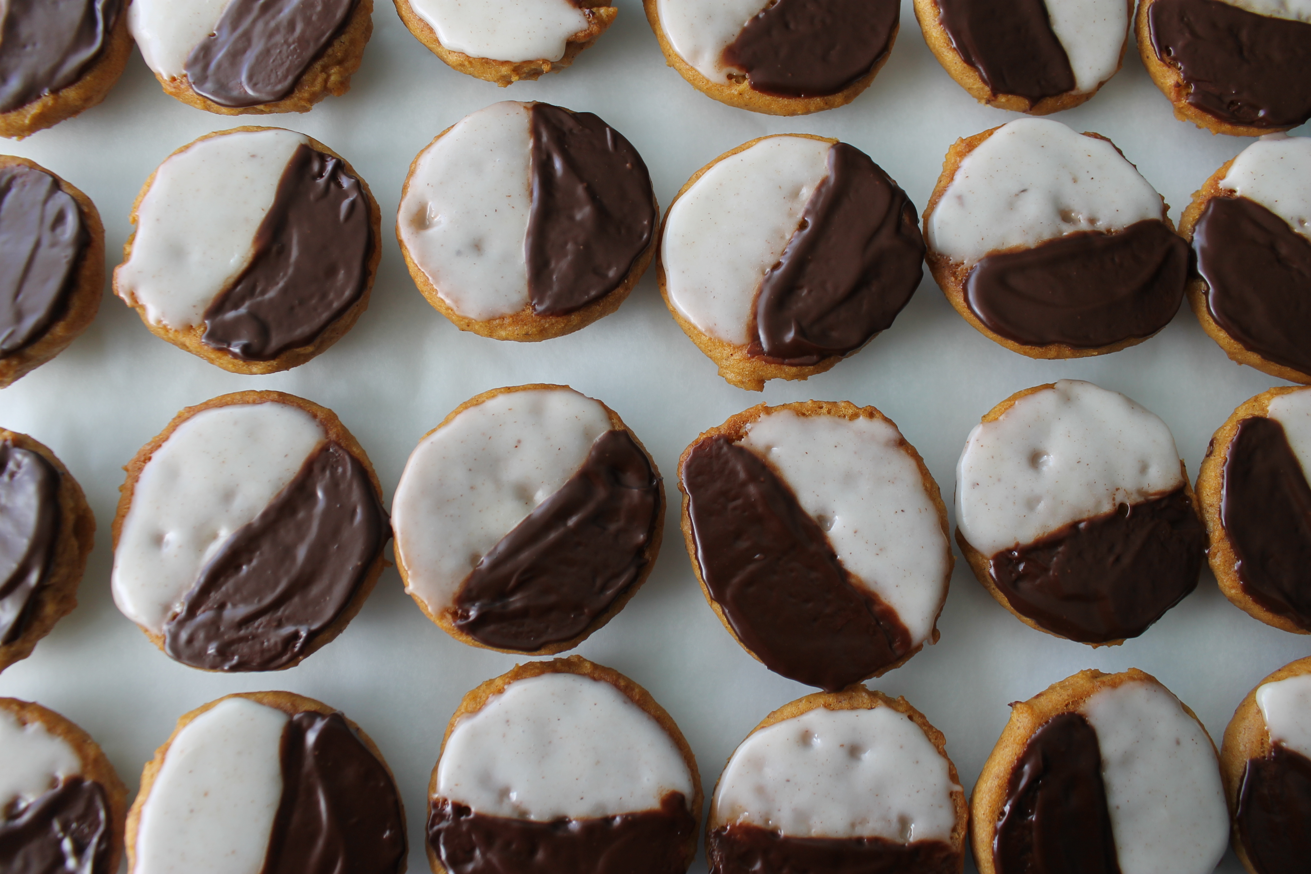 Mini Pumpkin Black & White Cookies